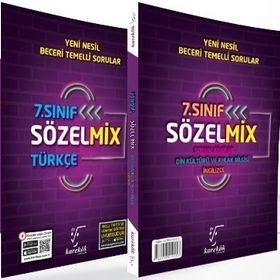 7. Sınıf Sözelmix Türkçe Din Kültürü ve Ahlak Bilgisi İngilizce Soru Bankası-Karekök Yayınları