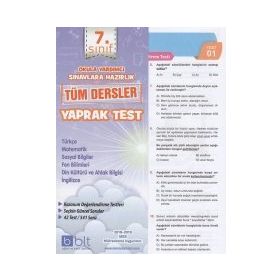 7. Sınıf Tüm Dersler Çek Kopart Yaprak Test-Bulut Eğitim Kültür Yayınları