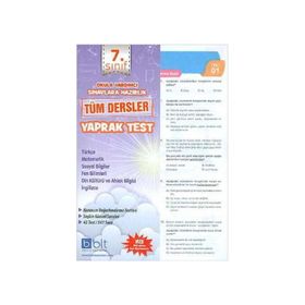 7. Sınıf Tüm Dersler Çek Kopart Yaprak Test-Bulut Eğitim Kültür Yayınları