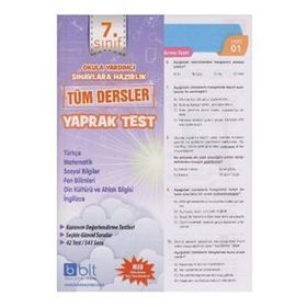 7. Sınıf Tüm Dersler Çek Kopart Yaprak Test-Bulut Eğitim Kültür Yayınları