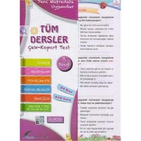 7. Sınıf Tüm Dersler Çek Kopart Yaprak Test Kollektif Bilgili Yayınları