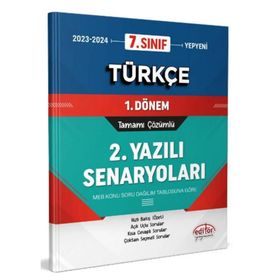7. Sınıf Türkçe 1. Dönem Ortak Sınavı 2. Yazılı Senaryoları Tamamı Çözümlü Editör Yayınevi