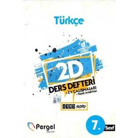 7. Sınıf Türkçe 2D Ders Defteri Ev Çalışmaları - Pergel Yayınları
