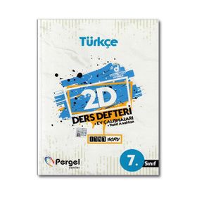 7. Sınıf Türkçe 2D Ders Defteri Ev Çalışmaları - Pergel Yayınları