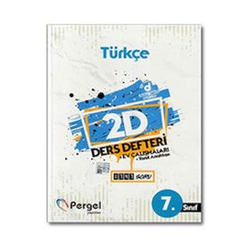 7. Sınıf Türkçe 2D Ders Defteri Ev Çalışmaları - Pergel Yayınları