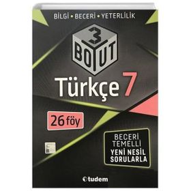 7. Sınıf Türkçe 3 Boyut Soru Bankası Tudem Yayınları