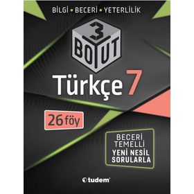 7. Sınıf Türkçe 3 Boyut Soru Bankası Tudem Yayınları