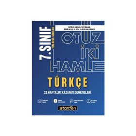 7. Sınıf Türkçe 32 Haftalık Kazanım Denemeleri Startfen Yayınları