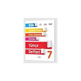 7.Sınıf Türkçe Akıllı Defter Orjin Yayınları