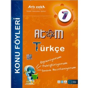 7. Sınıf Türkçe Atom Konu Föyleri-Artı Zeka Yayınları