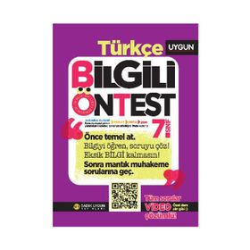 7. Sınıf Türkçe Bilgili Ön Test-Sadık Uygun Yayınları