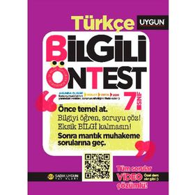 7. Sınıf Türkçe Bilgili Ön Test-Sadık Uygun Yayınları