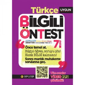 7. Sınıf Türkçe Bilgili Ön Test-Sadık Uygun Yayınları
