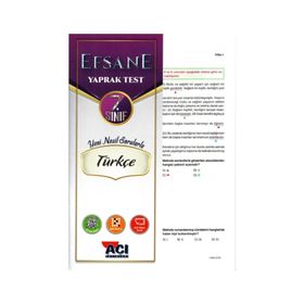 7. Sınıf Türkçe Efsane Çek Kopart Yaprak Test - Açı Yayınları