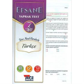 7. Sınıf Türkçe Efsane Çek Kopart Yaprak Test - Açı Yayınları