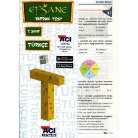 7. Sınıf Türkçe Efsane Çek Kopart Yaprak Test - Açı Yayınları