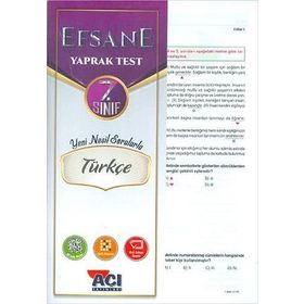 7. Sınıf Türkçe Efsane Çek Kopart Yaprak Test - Açı Yayınları