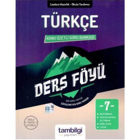 7. Sınıf Türkçe Konu Özetli Soru Bankası Tambilgi Yayınları