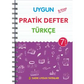 7. Sınıf Türkçe Pratik Defter Sadık Uygun Yayınları