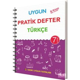 7. Sınıf Türkçe Pratik Defter Sadık Uygun Yayınları