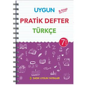 7. Sınıf Türkçe Pratik Defter Sadık Uygun Yayınları
