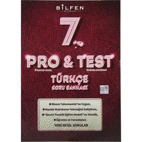 7.sınıf Türkçe Pro Test Soru Bankası Bilfen Yayınları