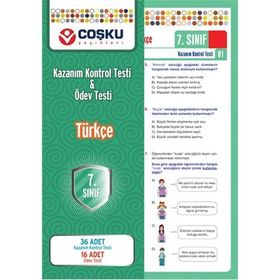 7. SINIF TÜRKÇE TESTLERI 36 ADET KKT & 16 ADET ÖT - KOMISYON