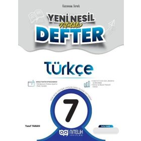 7. Sınıf Türkçe Yeni Nesil Nitelikli Defter Nitelik Yayınları