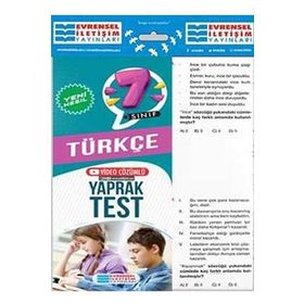 7. Sınıf Türkçe Yeni Nesil Video Çözümlü Yaprak Test-Evrensel İletişim Yayınları