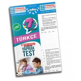 7. Sınıf Türkçe Yeni Nesil Video Çözümlü Yaprak Test-Evrensel İletişim Yayınları
