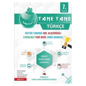 7. Sınıf Türkçe Yeşil Defter Tadında Tane Tane - Nartest Yayınları