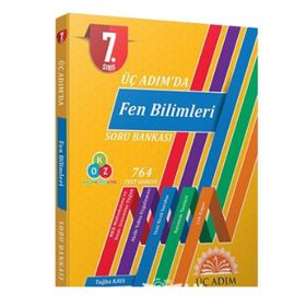 7.Sınıf Üç Adım'da Fen Bilimleri Soru Bankası-3 Adım Yayınları