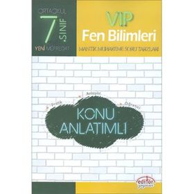 7. Sınıf VIP Fen Bilimleri Konu Anlatımlı - Editör Yayınları