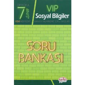 7. Sınıf VIP Sosyal Bilgiler Soru Bankası Editör Yayınevi