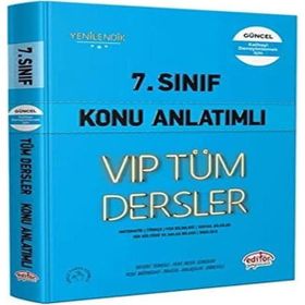 7. Sınıf VİP Tüm Dersler Konu Anlatımlı Mavi Kitap - Editör Yayınları