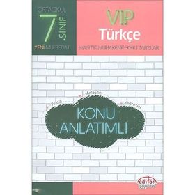 7. Sınıf VIP Türkçe Konu Anlatımlı Editör Yayınları