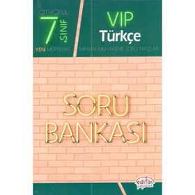 7. Sınıf Vip Türkçe Soru Bankası Test Kitabı Editör Yayınevi