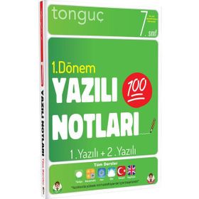 7. Sınıf Yazılı Notları 1.Dönem 1 ve 2.Yazılı-Tonguç Akademi Yayınları