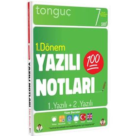 7. Sınıf Yazılı Notları 1.Dönem 1 ve 2.Yazılı-Tonguç Akademi Yayınları