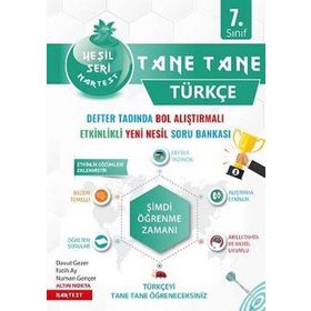 7. Sınıf Yeşil Tane Tane Türkçe Soru Bankası Nartest Yayınevi