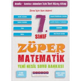 7.Sınıf Züper Matematik Yeni Nesil Soru Bankası Platon Yayıncılık