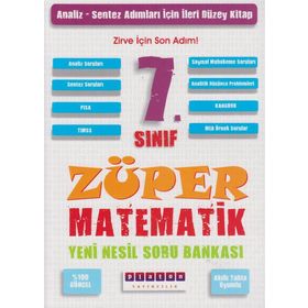 7.Sınıf Züper Matematik Yeni Nesil Soru Bankası Platon Yayıncılık