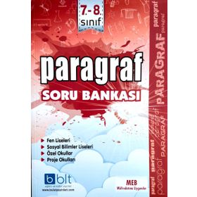 7. ve 8. Sınıf Paragraf Soru Bankası Komisyon Bulut Eğitim Ve Kültür Yayınları