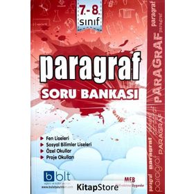 7. ve 8. Sınıf Paragraf Soru Bankası Komisyon Bulut Eğitim Ve Kültür Yayınları