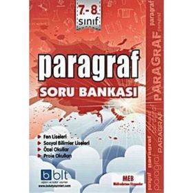 7. ve 8. Sınıf Paragraf Soru Bankası Komisyon Bulut Eğitim Ve Kültür Yayınları