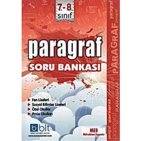 7. ve 8. Sınıf Paragraf Soru Bankası Komisyon Bulut Eğitim Ve Kültür Yayınları