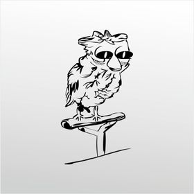 70 cm Baykuş Folyo Sticker