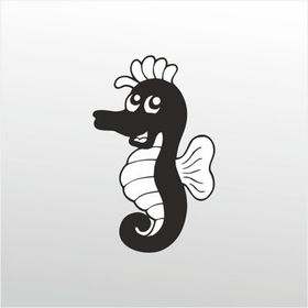 70 cm Deniz Atı Folyo Sticker