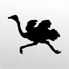 70 cm Deve Kuşu Folyo Sticker