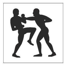 70 cm Kick Boksçu Folyo Sticker